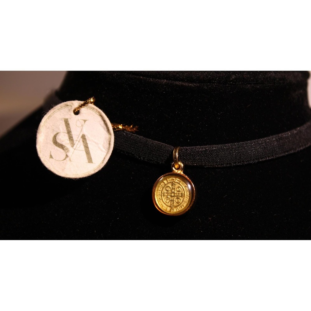 VSA-Virgins Saints And Angels Picoolo Peace of Mind. St Benedict Charm choker - Picture 2 of 12